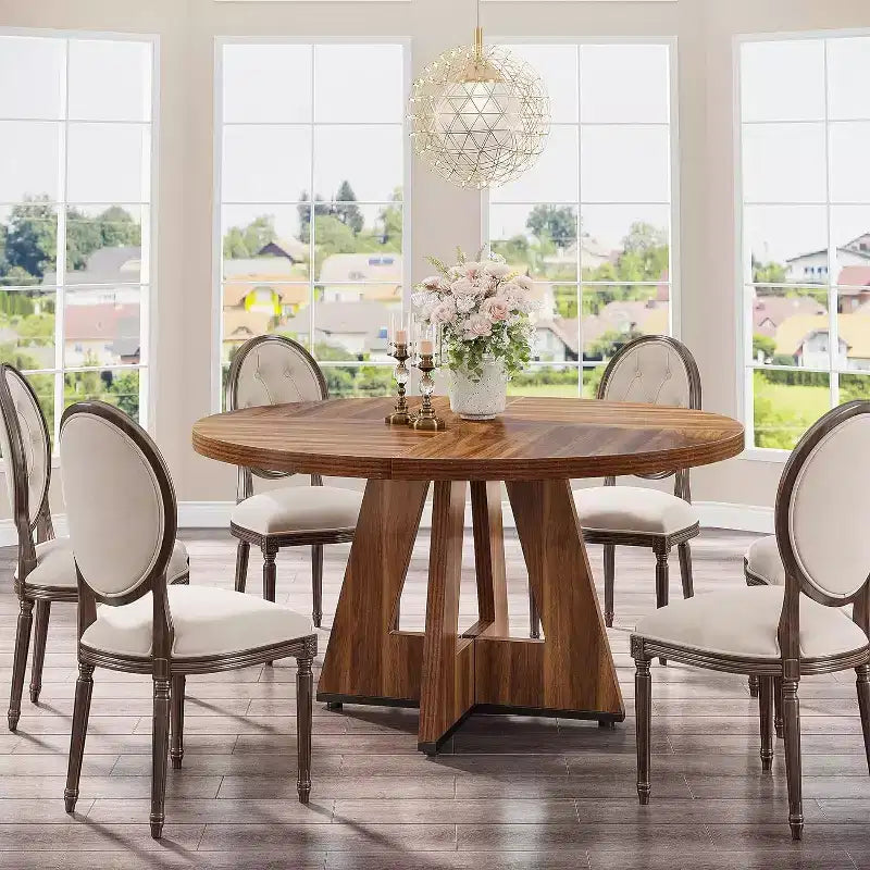 47 Inch Round Dining Table for 4 people