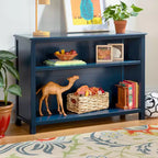 2-Shelf Pine Wood Bookcase 38x12x42, Adjustable Shelves for Bedrooms or Playrooms