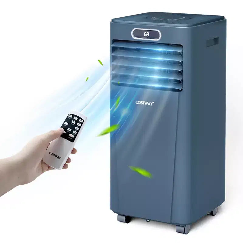 Costway 5000 BTU (8000BTU ASHRAE) Portable Air Conditioner with Remote Control 3-in-1 Air Cooler w/ Drying