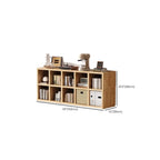 Modern Horizontal Wood 8-Cube Natural Finish Bookcase