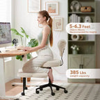 Pinmoco Ergonomic Criss Cross Office Chair, Height Adjustable Meditation Chair, 360 Swivel, Lumbar Support, Task and Office Chair, ADHD Chair