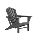 WestinTrends Dylan 5-Piece Outdoor Patio HDPE Adirondack Chair With Round Coffee Table Conversation Set