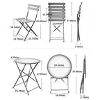 Outdoor Three-Piece Portable Folding Table and Chair Set