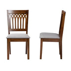 Baxton Studio Genesis Modern Fabric Wood Dining Chair Set