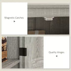 HOMCOM 72 Farmhouse Pantry Cabinet with Barn Doors, Tall Kitchen Pantry Storage Cabinet with Adjustable Shelves and Drawer