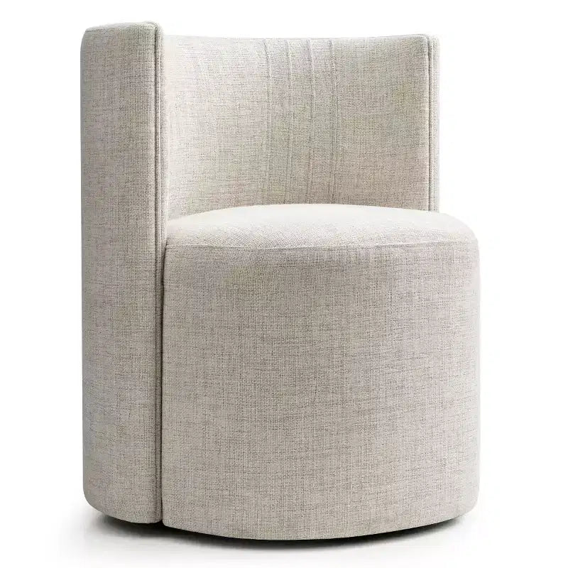 Lot de 4 chaises de salle à manger modernes pivotantes, chaises sans accoudoirs rembourrées en tissu texturé avec dossier incurvé pour salle à manger ou cuisine - Panipeachy