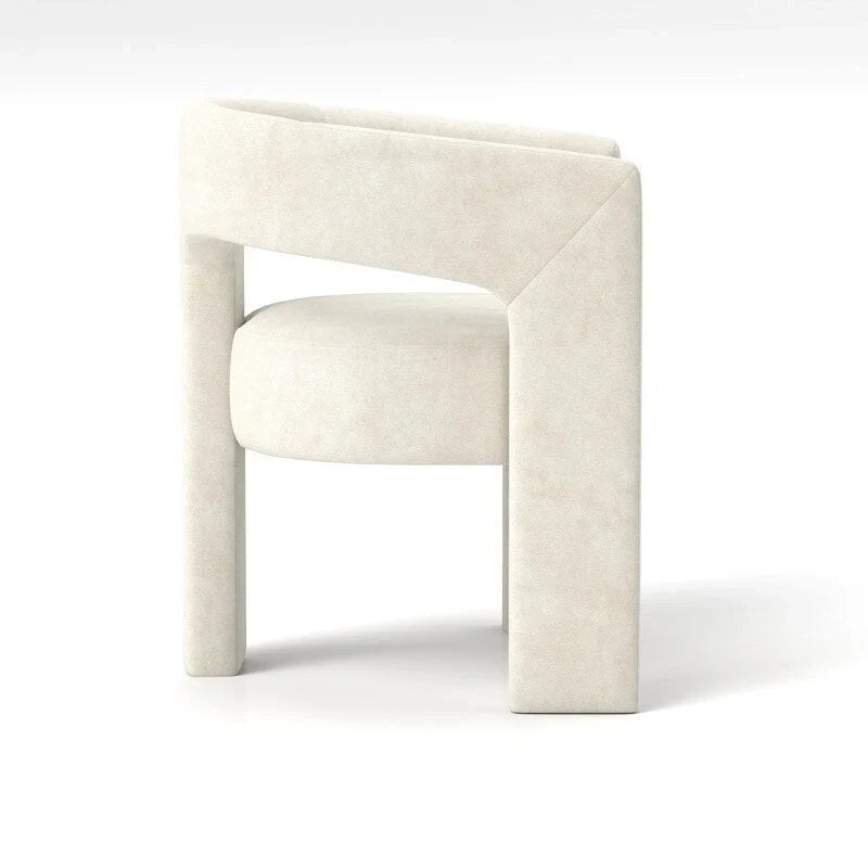 Chaise de salle à manger SEYNAR Modern Glam en velours, chaise d'appoint à dossier ouvert, lot de 6