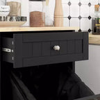 Meuble Poubelle Homcom avec Tiroir Meuble de Tri Sélectif Débout Support de Poubelle Cuisine