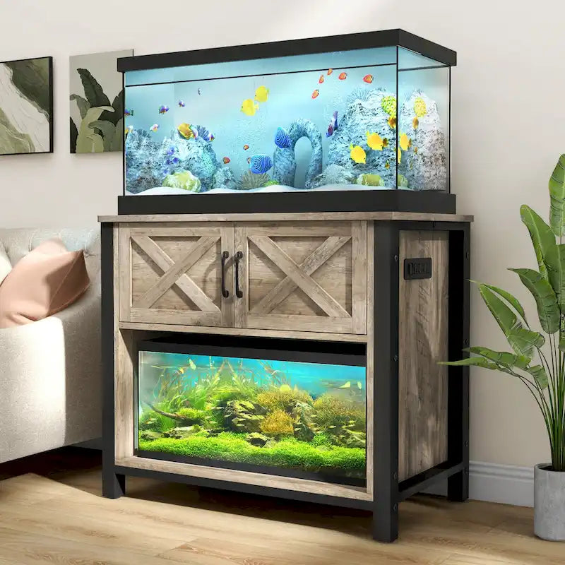 40-50 Gallon Aquarium Stand Cabinet Fish Tank Stand with Power Outlets