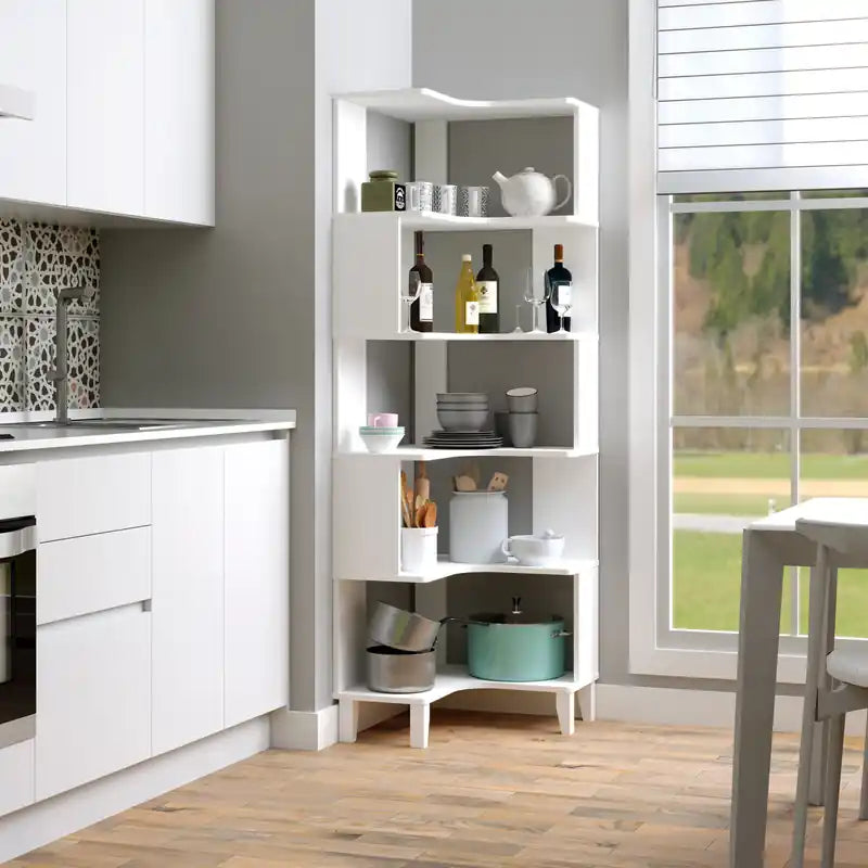 Corner Bookcase - Natural Oak