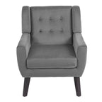 Set of 2 Velvet Living Room Accent Chair Upholstered Armchair