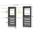 Besiost Closet System with 8 Wooden Drawers and 4 Hanging Rods