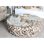 Contemporary Driftwood Coffee Table Brown - Olivia & May