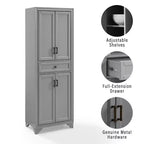 3pc Tara Sideboard and Pantry Set Distressed - Crosley