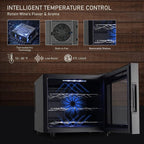 12- Bottle Wine Cooler Refrigerator,Mini Wine Cellars(54-66ﾂｰF),Countertop Wine Cooler with Digital Temperature Control