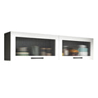 Kitchen White Wood Wall-Mounted Storage China Cabinets