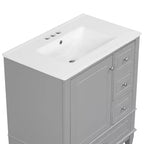30 Bathroom Vanity Sink Combo, Bathroom storage Cabinet with Drawers and Shelf, Single Sink Bathroom Vanity