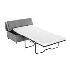 Twin Size Convertible Ottoman Sleeper Bed with Mattress - Space-Saving Guest Bed for Living Room & Apartment