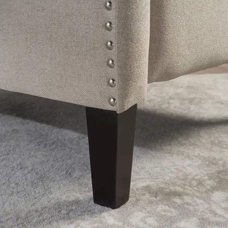 Wingback Push-Back Recliner Chair, Upholstered, Classic Style, Living Room Accent
