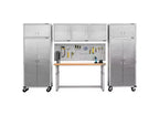 Heavy Duty 60 Adjustable Height Workbench Table with Wood Top
