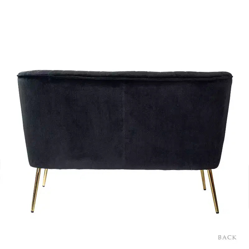 Causeuse en velours Nicolas | Canapé 2 places contemporain pour salon et chambre à coucher avec dossier capitonné | Karat Home