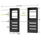 Besiost Closet System with 8 Wooden Drawers and 4 Hanging Rods