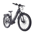 GOTRAX Adult MX1 Mid Drive 27.5 Step Through Electric Hybrid Bike - Black