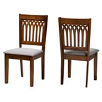 Baxton Studio Genesis Modern Fabric Wood Dining Chair Set