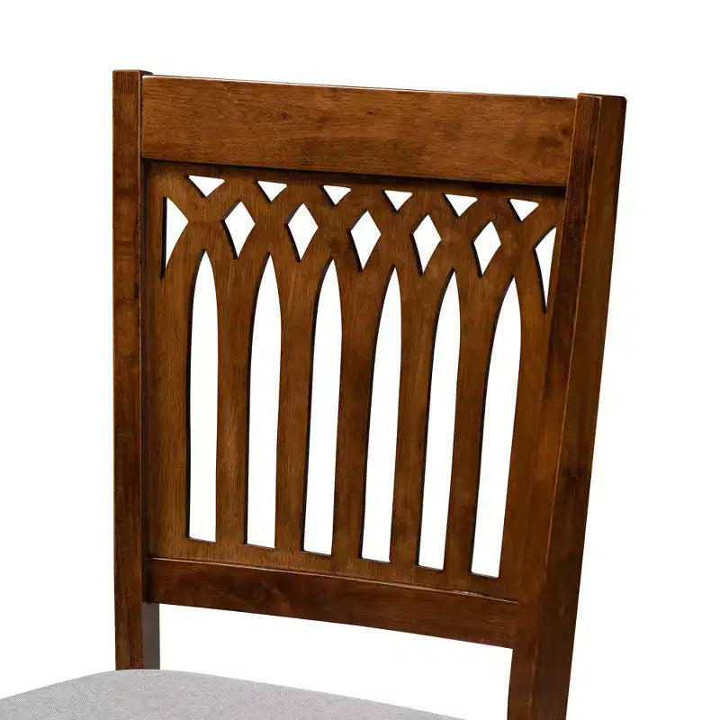 Baxton Studio Genesis Modern Fabric Wood Dining Chair Set
