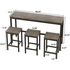 Pub Table Set with 3 Stools