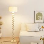 Decorative Modern Stacked Ball Floor Lamp with Fabric Shade