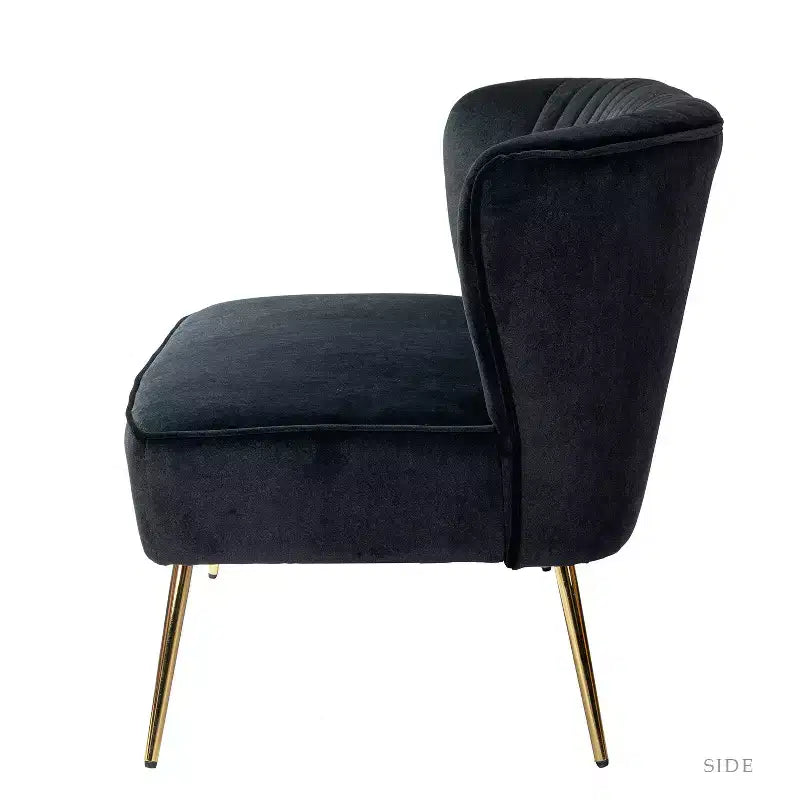 Causeuse en velours Nicolas | Canapé 2 places contemporain pour salon et chambre à coucher avec dossier capitonné | Karat Home