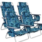 Costway 4-Pack Folding Backpack Beach Chair 5-Position Outdoor - See Details
