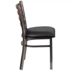 Emma and Oliver 2 Pack Clear Coated Ladder Back Metal Restaurant Chair