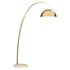 Black Adjustable Dome Shade Arc Metal Floor Lamp