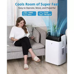 14000 BTU Portable Air Conditioner 3-In-1 AC Unit for Rooms Up to 750 Sq Ft with Dehumidifier