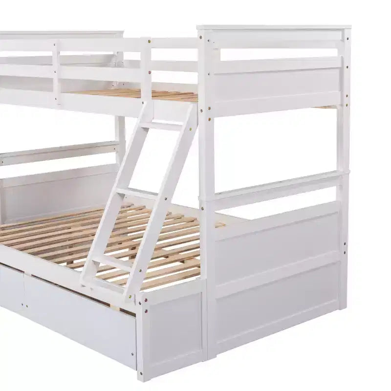 Whisen Twin over Full Bunk Bed with 2-Storage Drawers