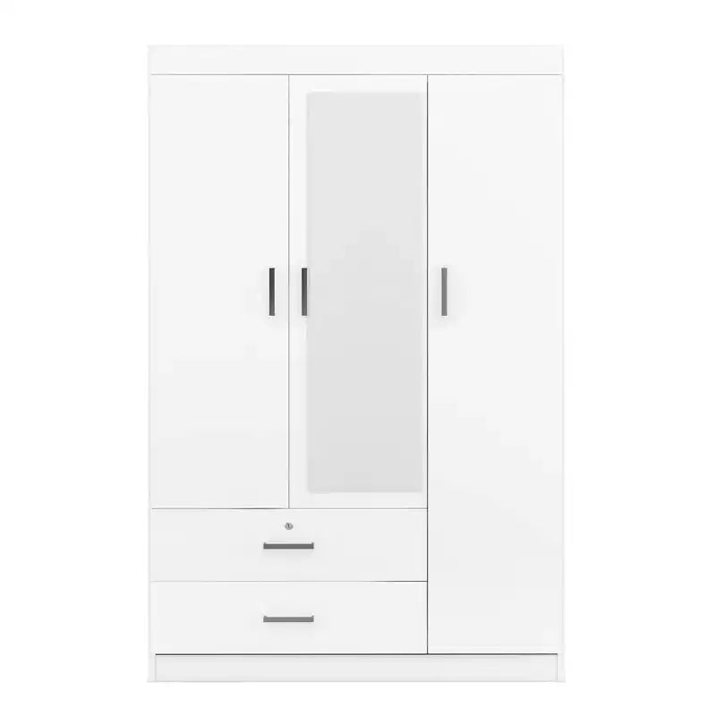 3-Door Wardrobe with Shelves and 2 Drawers, Clothing Armoire 4A - ModernLuxe