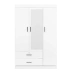 3-Door Wardrobe with Shelves and 2 Drawers, Clothing Armoire 4A - ModernLuxe