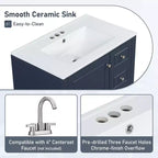 30 Bathroom Vanity Sink Combo, Bathroom storage Cabinet with Drawers and Shelf, Single Sink Bathroom Vanity