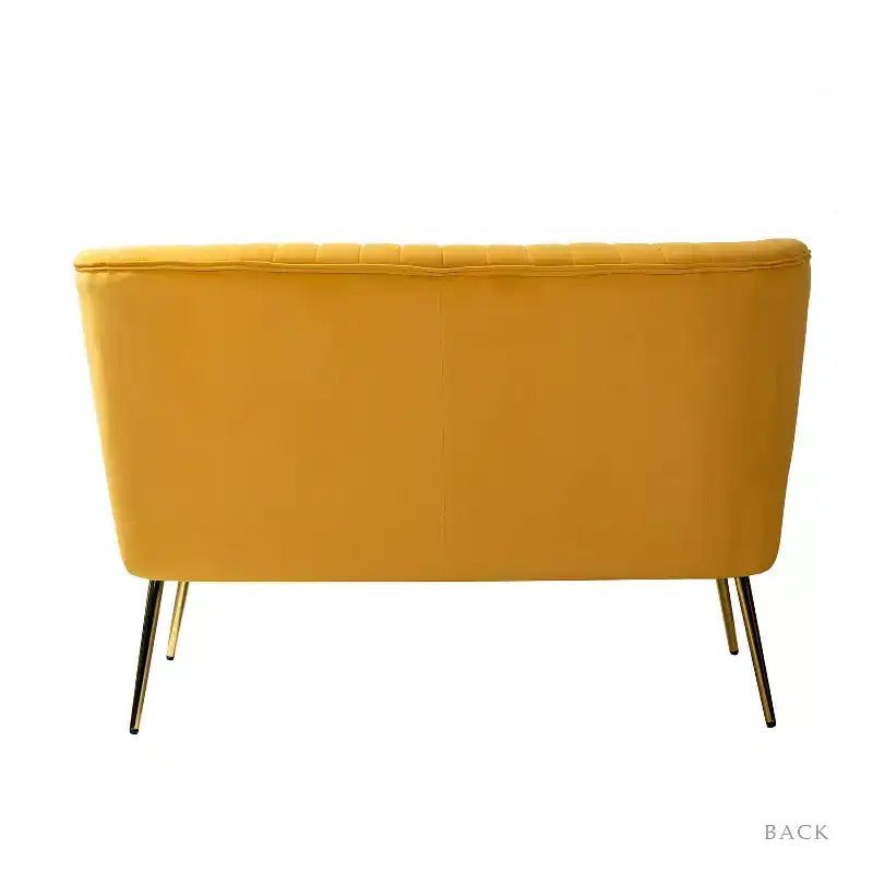 Causeuse en velours Nicolas | Canapé 2 places contemporain pour salon et chambre à coucher avec dossier capitonné | Karat Home