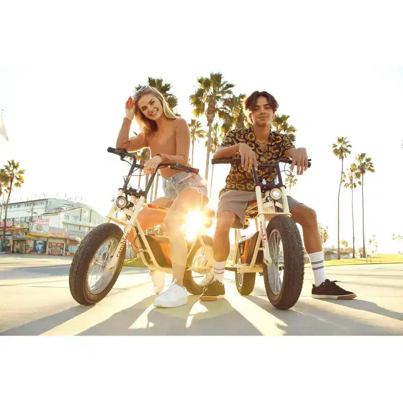 Razor Rambler Step Over Electric Scooter - Beige: 350W Motor, 15.5 mph Speed