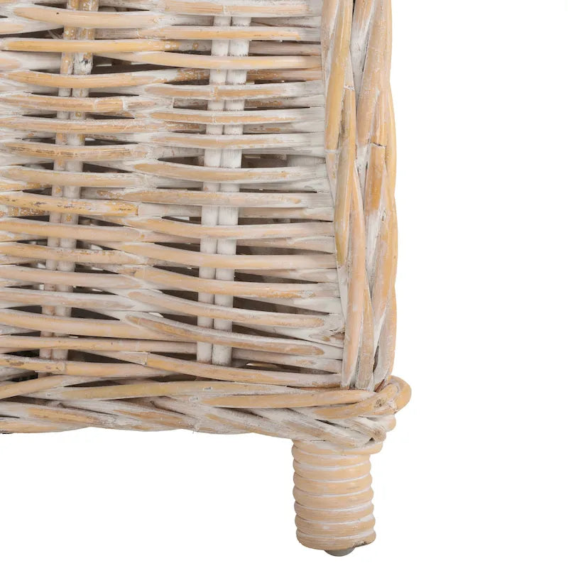 SAFAVIEH Sinja Fauteuil club en rotin jaune - 24 x 26 x 35 - 24x26x35H