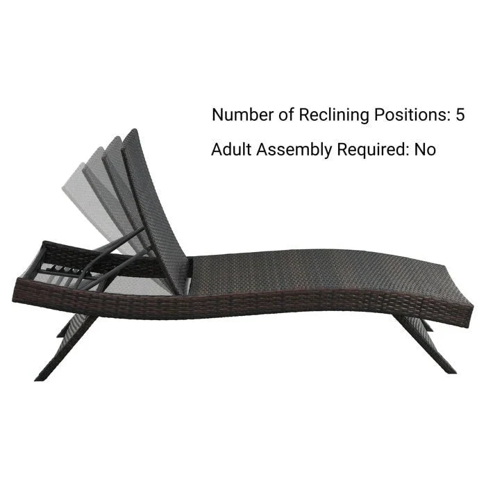 All Weather Wicker Chaise Lounge - Set of 2