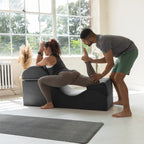 Avana Kami Convertible Chaise / Yoga & Massage - 2-In-1 Ottoman with Concealed Fold Out Yoga Lounge Chair, Microvelvet - N/A