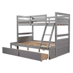 Whisen Twin over Full Bunk Bed with 2-Storage Drawers