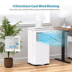 10000 BTU Portable Air Conditioner, Home AC/Air Conditioner with Remote Control for Room up to 450 Sq.Ft, 3-in-1 Functions/24 Hrs Timer/Caster Wheels