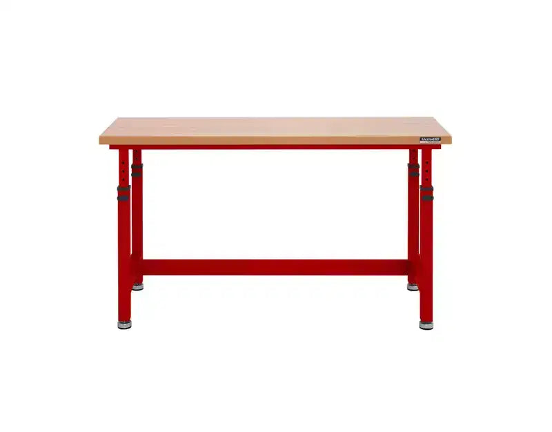 Heavy Duty 60 Adjustable Height Workbench Table with Wood Top