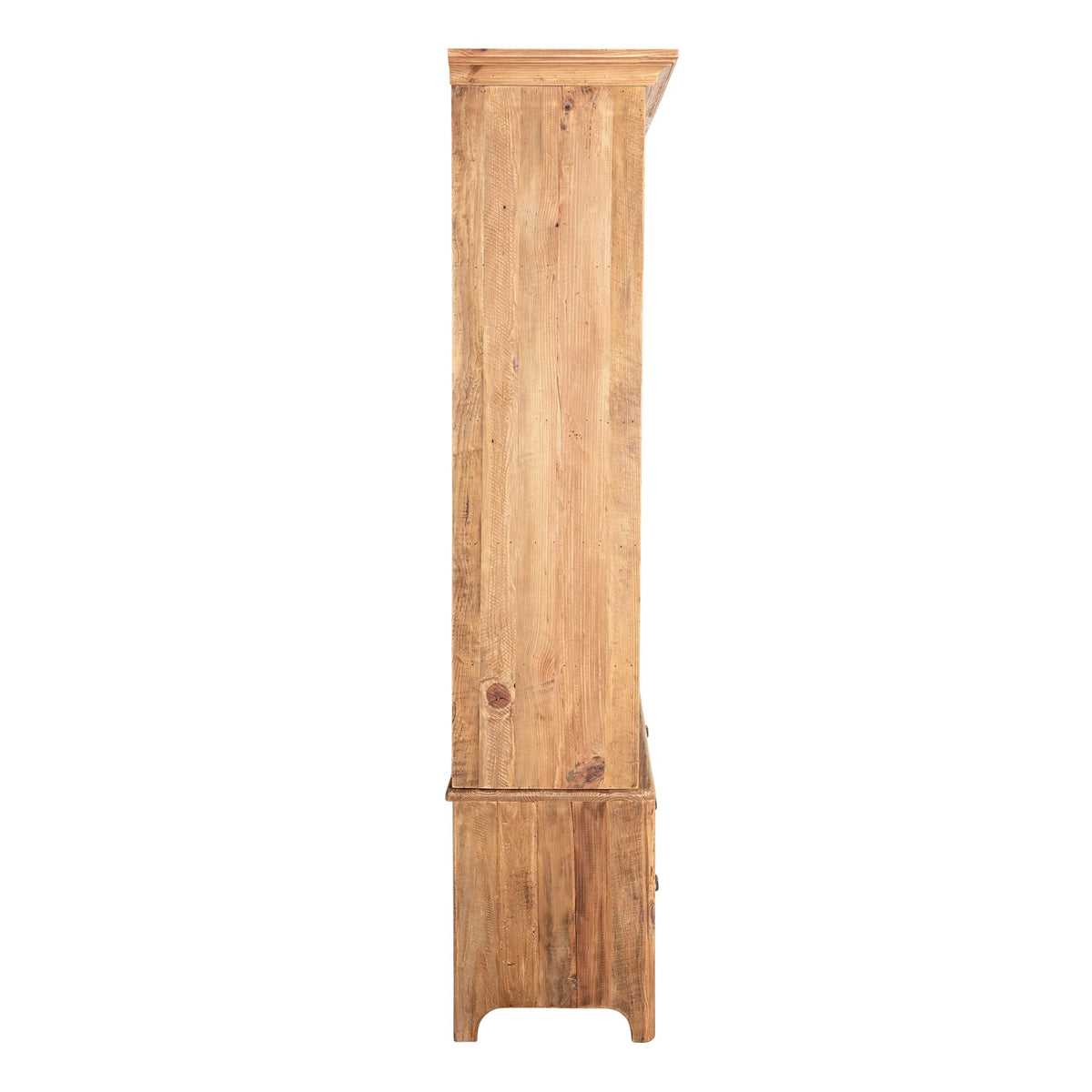 Kalise Reclaimed Timber 6 Drawer Library Shelving Unit Vintage Brown