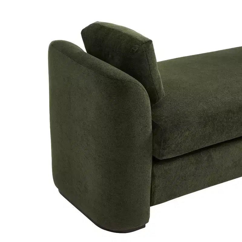 GDFStudio Jase Contemporary Rubberwood Boucl Upholstered Bench with Pillows
